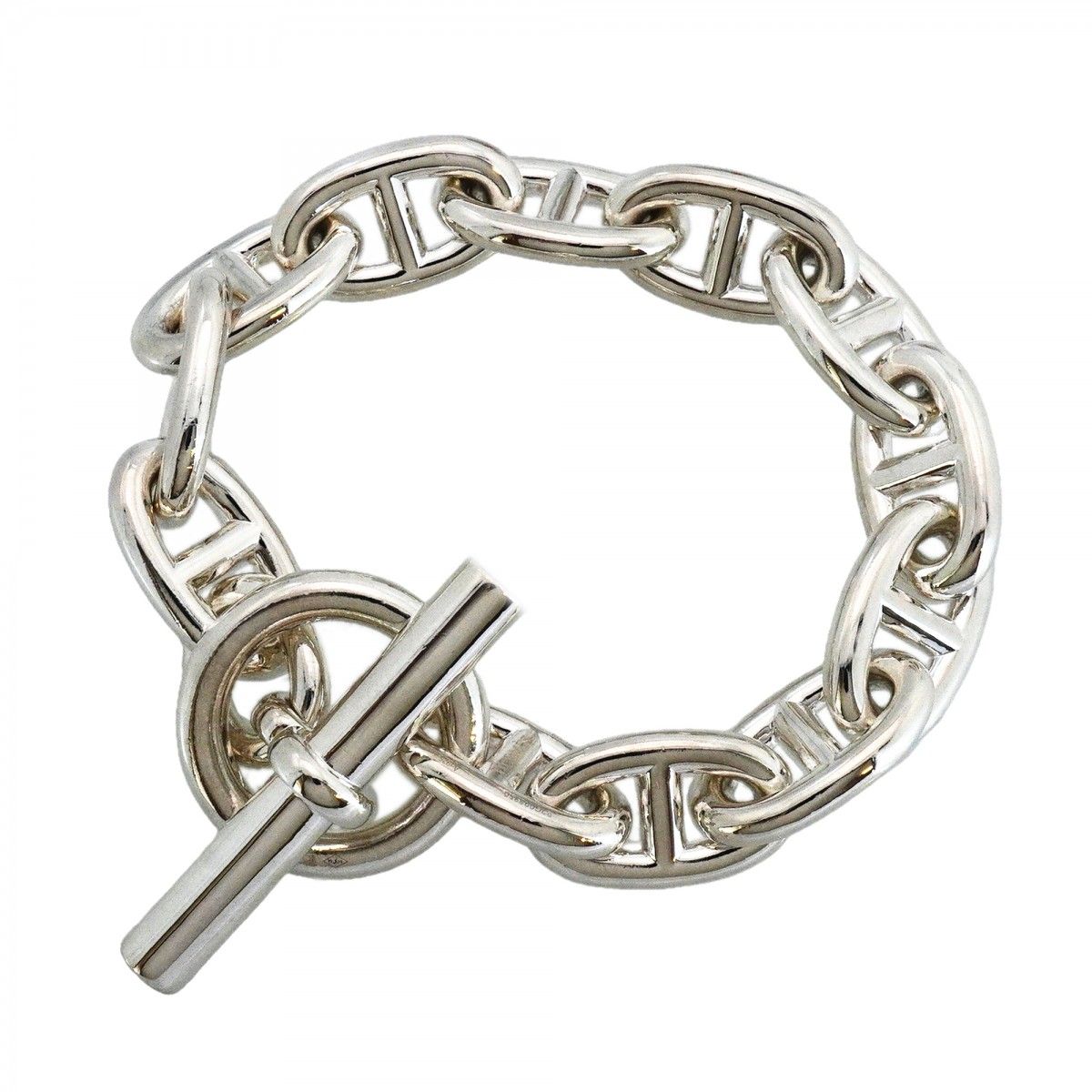 Hermes Bracelet Chaine D'ancre TGM 12 Links 925 Sterling Silver
