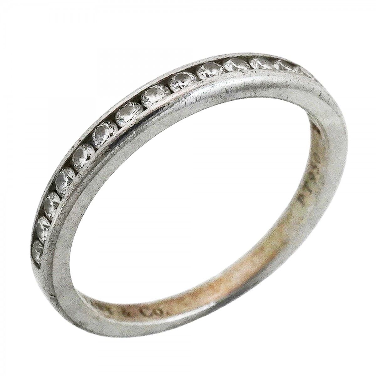 Tiffany & Co Ring Channel Setting Half Eternity Platinum Diamond