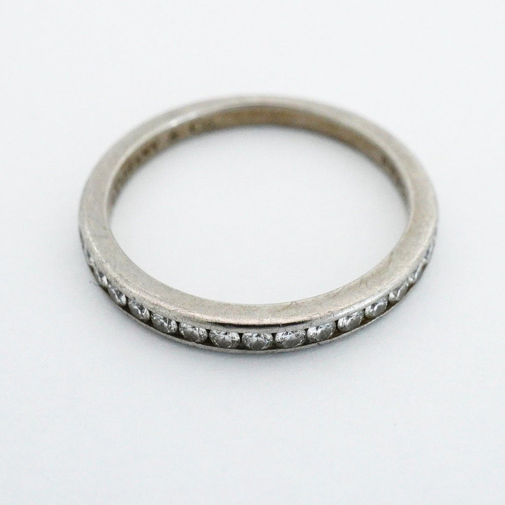 Tiffany & Co Ring Channel Setting Half Eternity Platinum Diamond — view 3