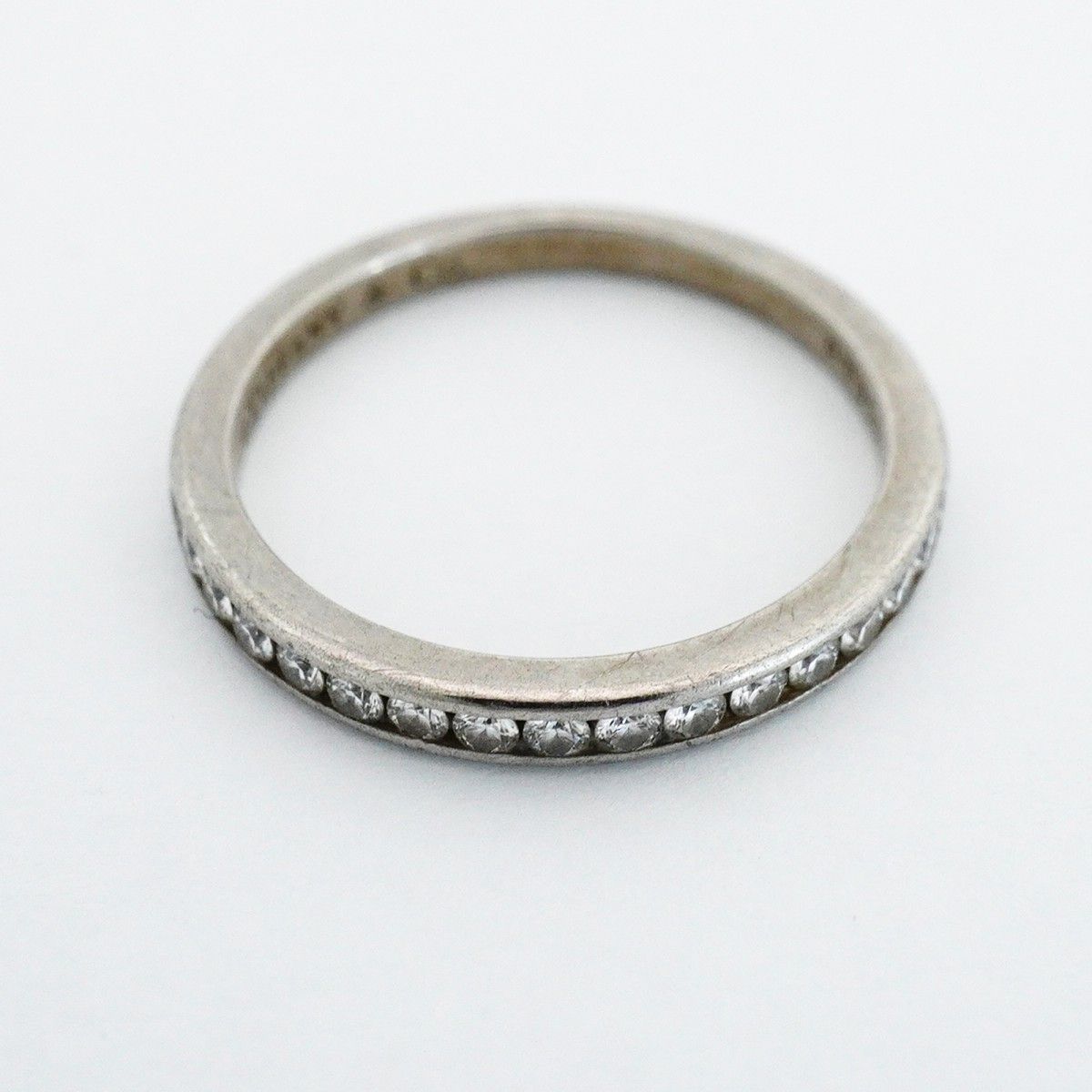 Tiffany & Co Ring Channel Setting Half Eternity Platinum Diamond — view 3