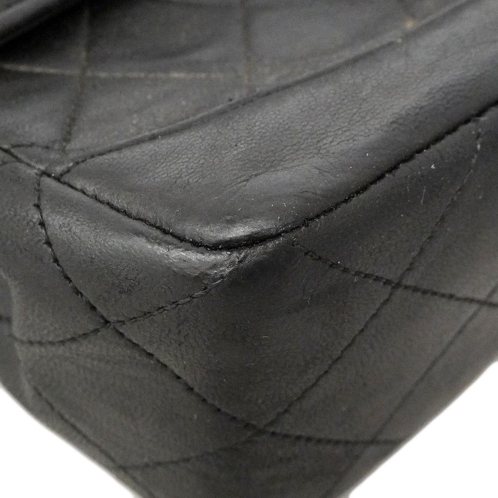 Chanel Shoulder Bag Quilted Lambskin Black Gold — view 6