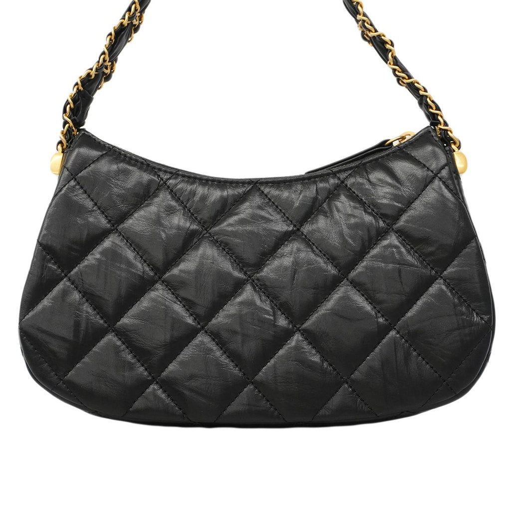 Chanel Shoulder Bag 19 Leather Black Gold — view 6