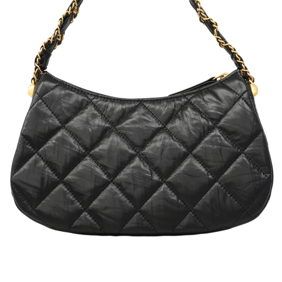 Chanel Shoulder Bag 19 Leather Black Gold — view 6