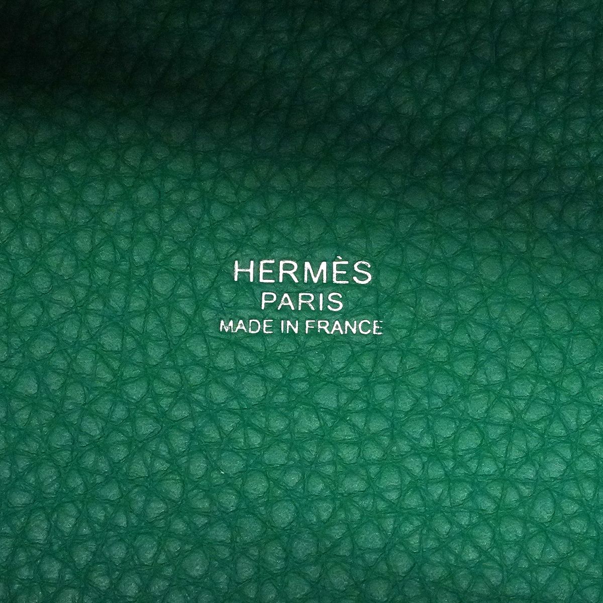 Hermes Handbag Picotin Lock PM Taurillon Clemence Mint Silver — view 5