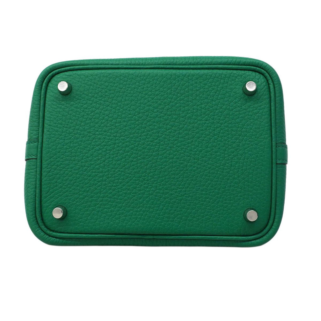 Hermes Handbag Picotin Lock PM Taurillon Clemence Mint Silver — view 3