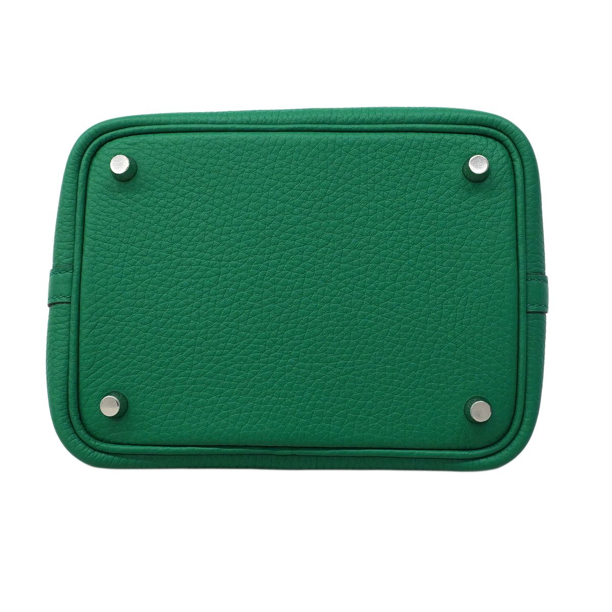 Hermes Handbag Picotin Lock PM Taurillon Clemence Mint Silver — view 3