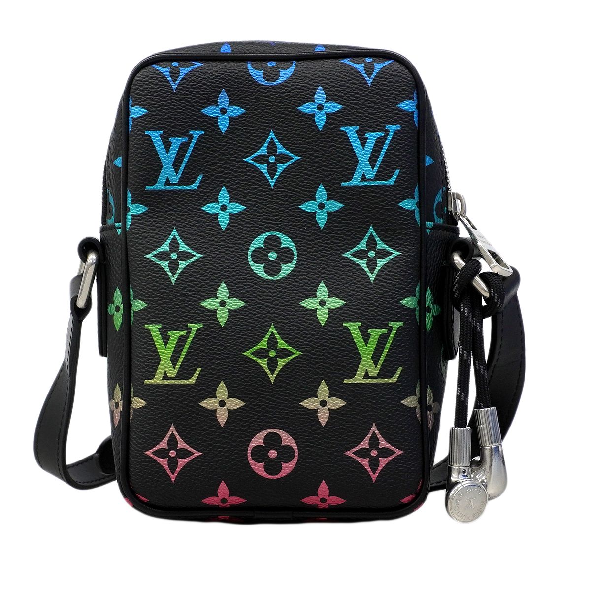 Louis Vuitton Shoulder Bag Monogram Iridescent Amazon NM Noir — view 7