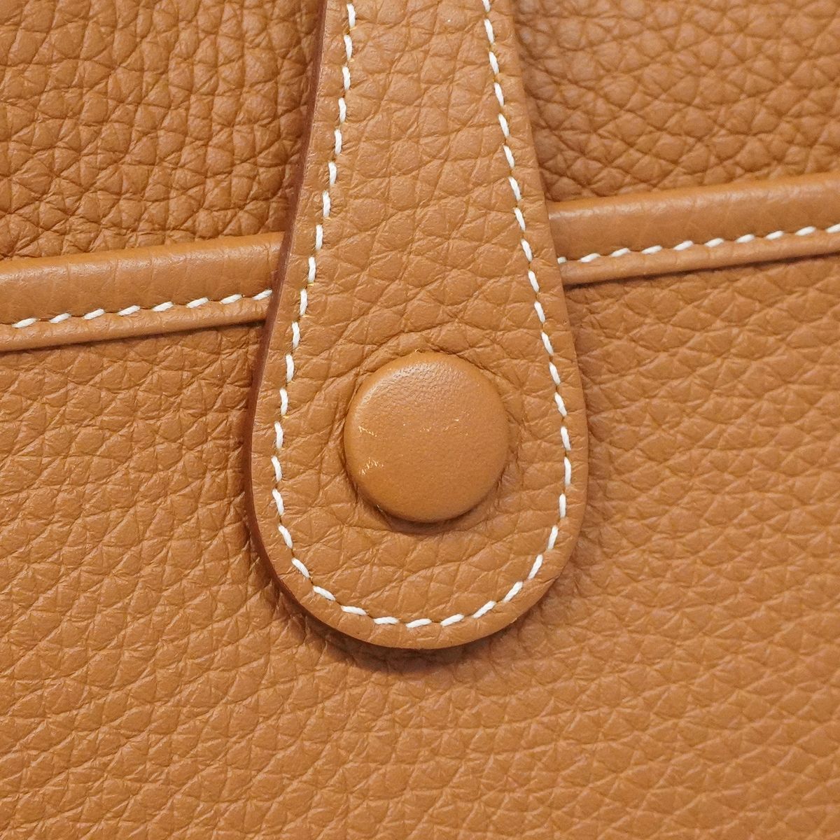 Hermes Shoulder Bag Evelyne Taurillon Clemence Gold Silver — view 7