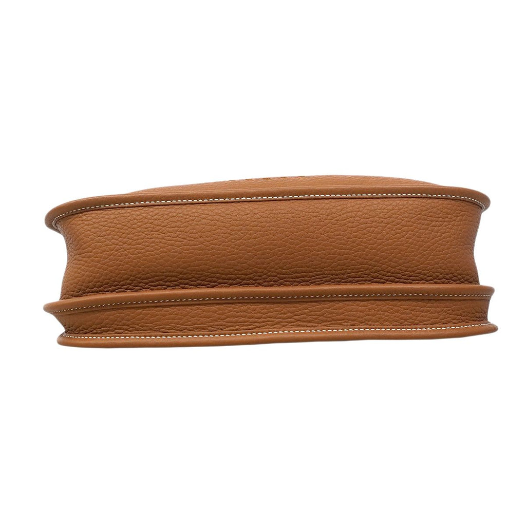 Hermes Shoulder Bag Evelyne Taurillon Clemence Gold Silver — view 3