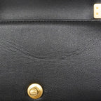 Chanel Shoulder Bag Boy Caviar Leather Black Gold — view 7