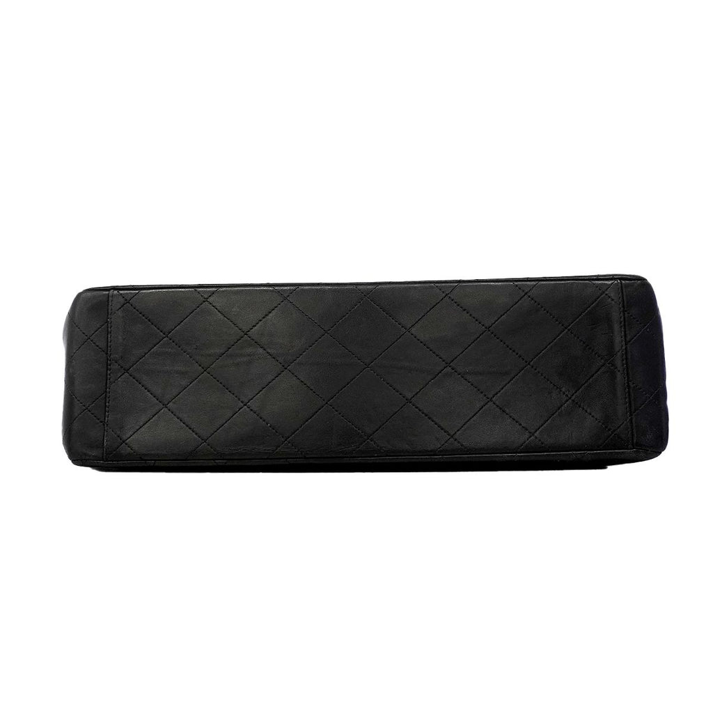 Chanel Shoulder Bag Deca Quilted Lambskin Black Gold — view 3