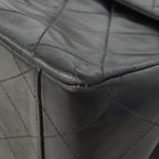 Chanel Shoulder Bag Deca Quilted Lambskin Black Gold — view 7