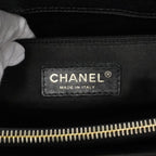 Chanel Chain Tote Quilted Caviar Leather Black Gold — view 5
