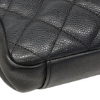 Chanel Chain Tote Quilted Caviar Leather Black Gold — view 8