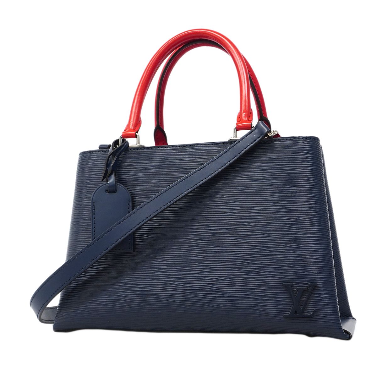 Louis Vuitton Handbag Epi Cles Veil PM Andigo Coquelicot 2-Way