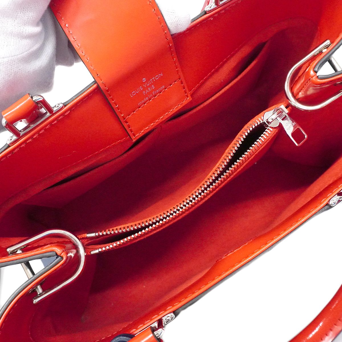 Louis Vuitton Handbag Epi Cles Veil PM Andigo Coquelicot 2-Way — view 4
