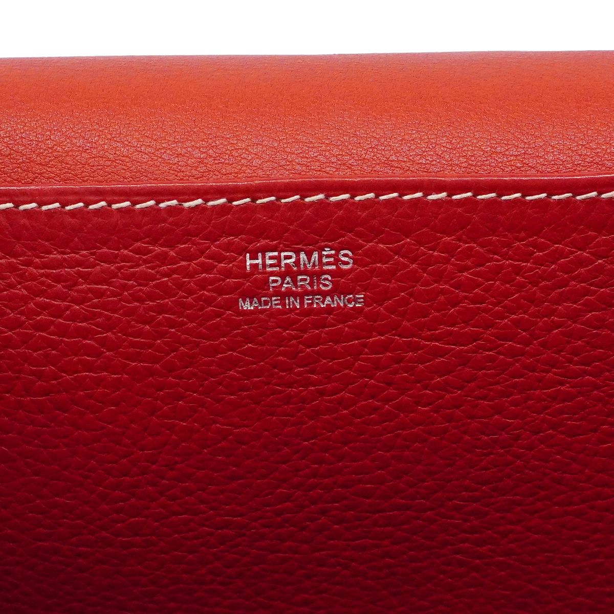 Hermes Handbag Halzan 31 Taurillon Clemence Rouge Casac Silver 2-Way — view 5