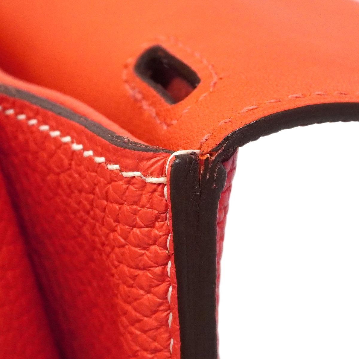 Hermes Handbag Halzan 31 Taurillon Clemence Rose Jaipur Silver 2-Way — view 7