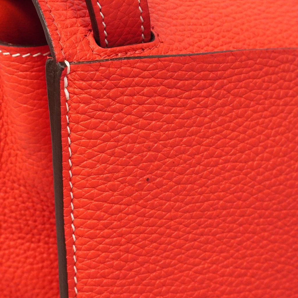 Hermes Handbag Halzan 31 Taurillon Clemence Rose Jaipur Silver 2-Way — view 9