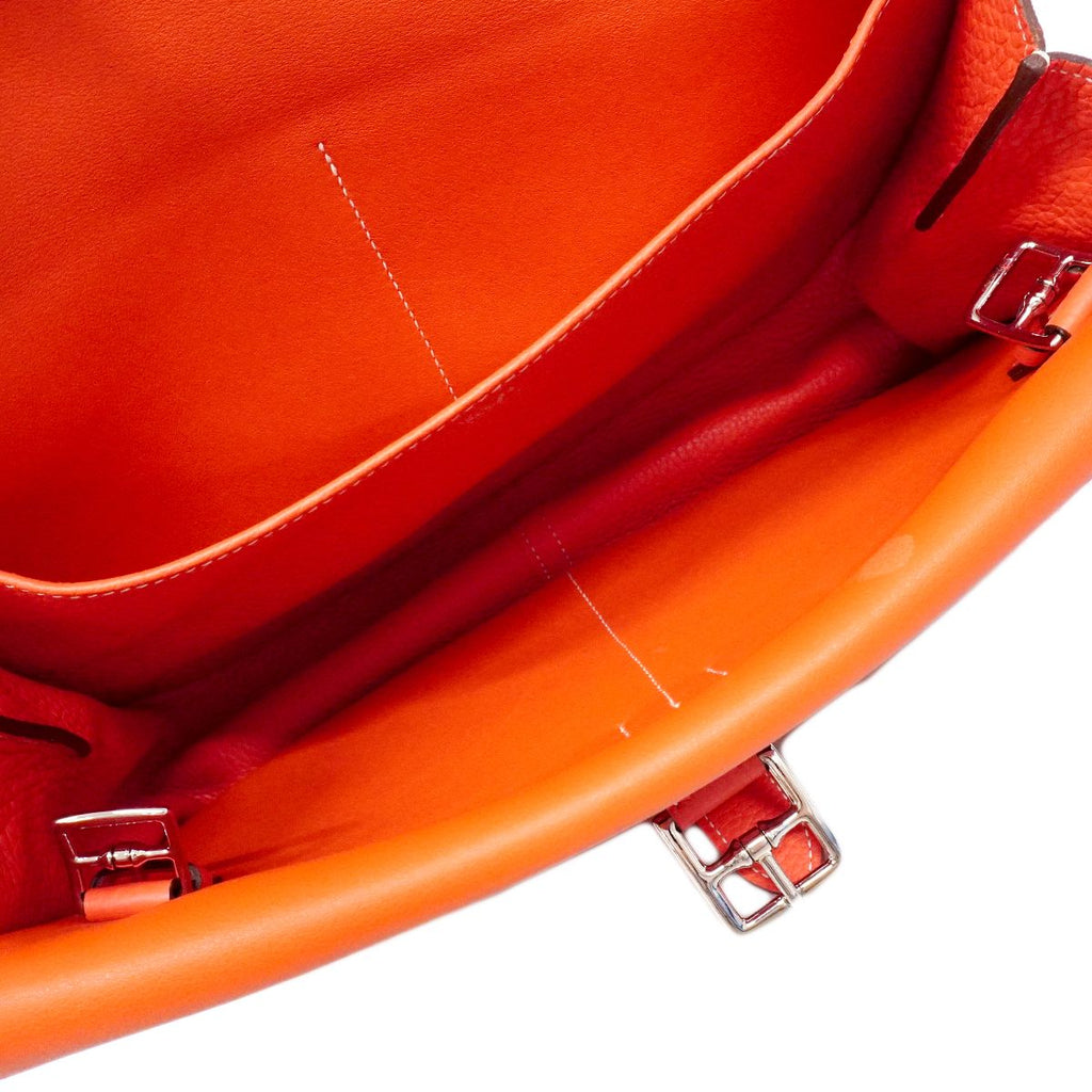 Hermes Handbag Halzan 31 Taurillon Clemence Rose Jaipur Silver 2-Way — view 4