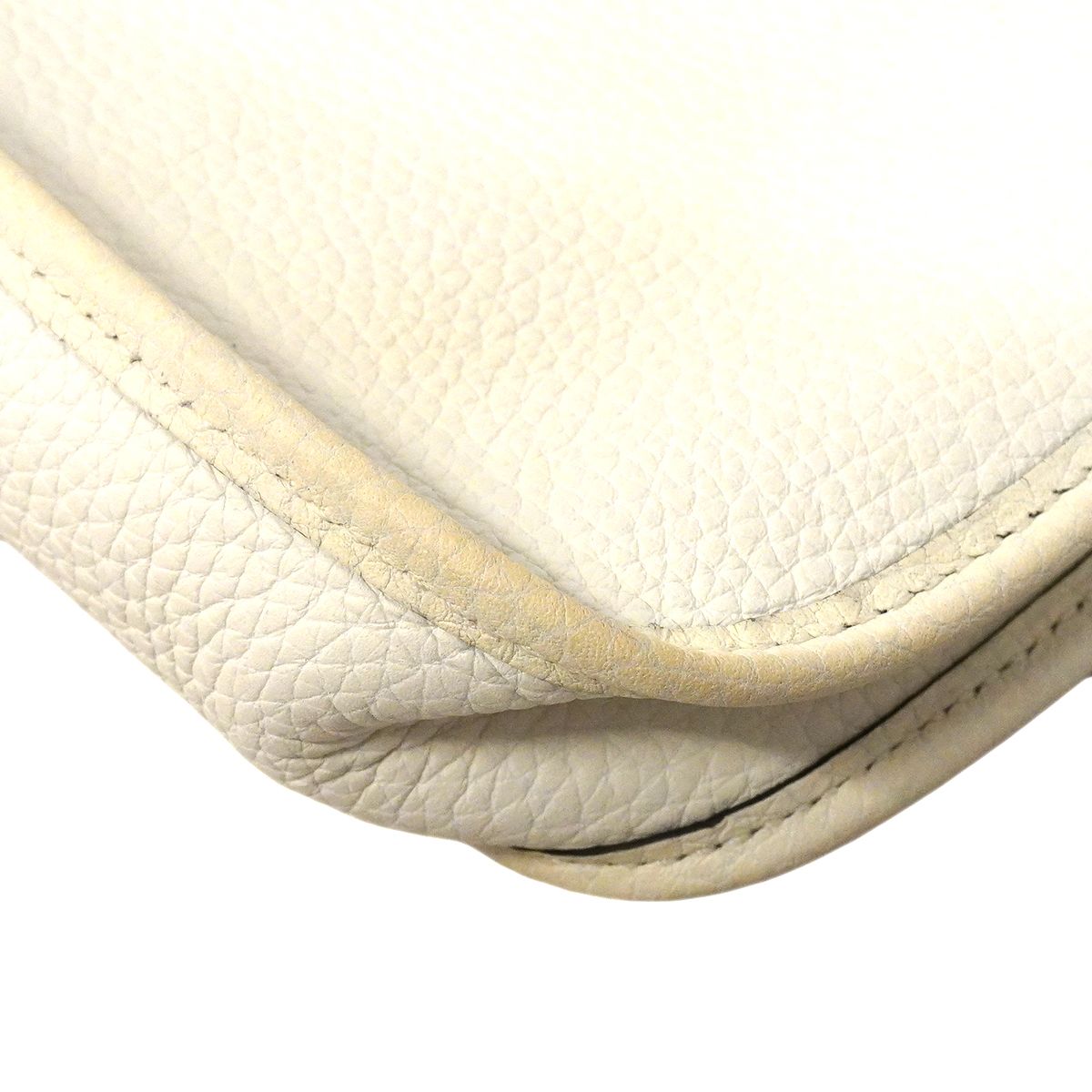 Hermes Shoulder Bag Evelyne TPM Taurillon Clemence White Silver — view 6