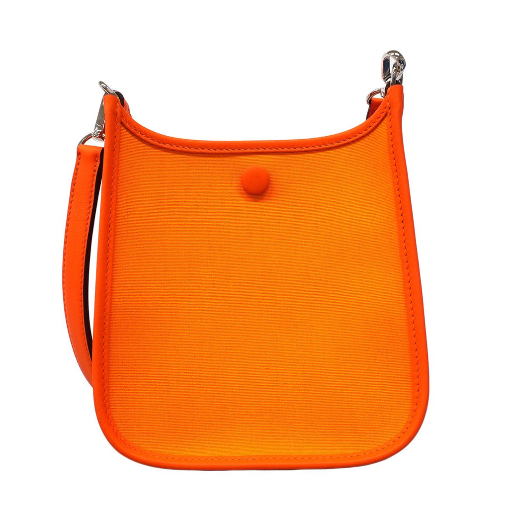 Hermes Shoulder Bag Neo Evelyne TPM Toile Officier Swift Joanne de Fou Silver — view 7