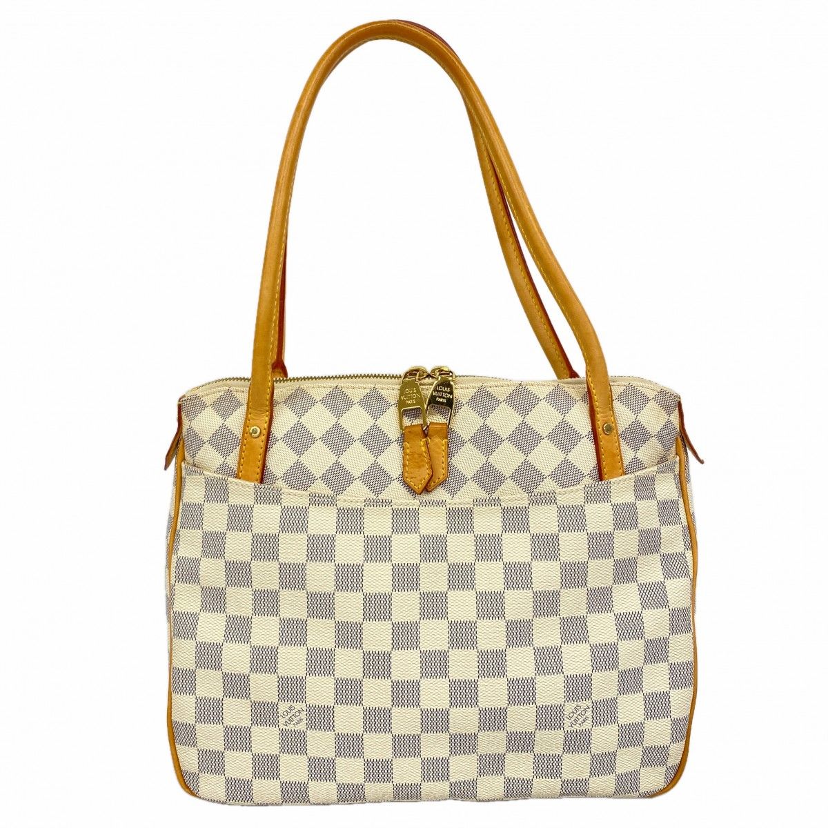 Louis Vuitton Shoulder Bag Damier Azur Figheri PM White