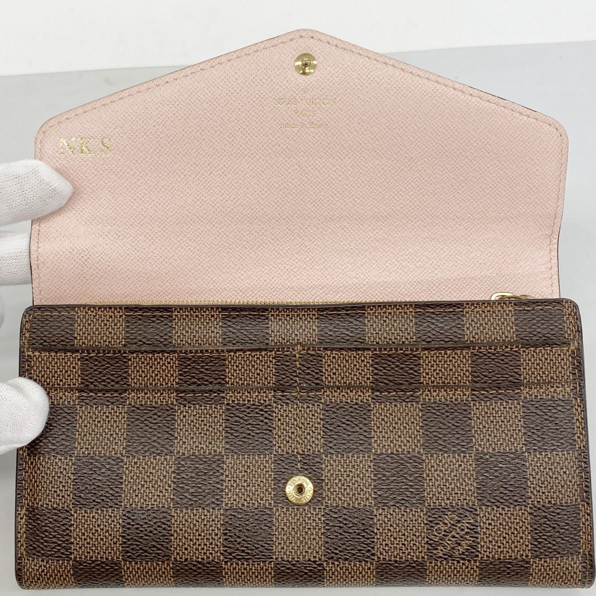 Louis Vuitton Wallet Damier Portefeuille Sarah Rose Velours — view 3