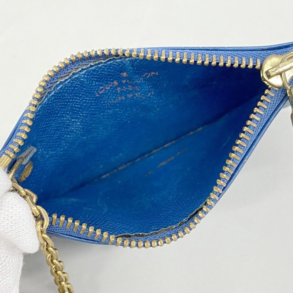 Louis Vuitton Coin Case Epi Pochette Cles Toledo Blue — view 3