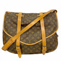 Louis Vuitton Shoulder Bag Monogram Saumur 43 Brown