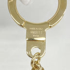 Louis Vuitton Key Holder Charm Fleur Deux Monogram Gold Ivory Pink — view 3