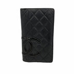 Chanel Wallet Cambon Lambskin Black Silver