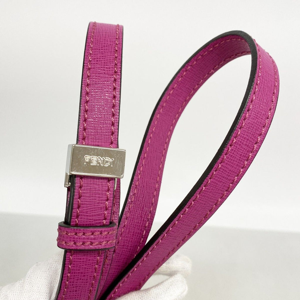 Fendi Handbag Leather Pink Silver 2-Way — view 9