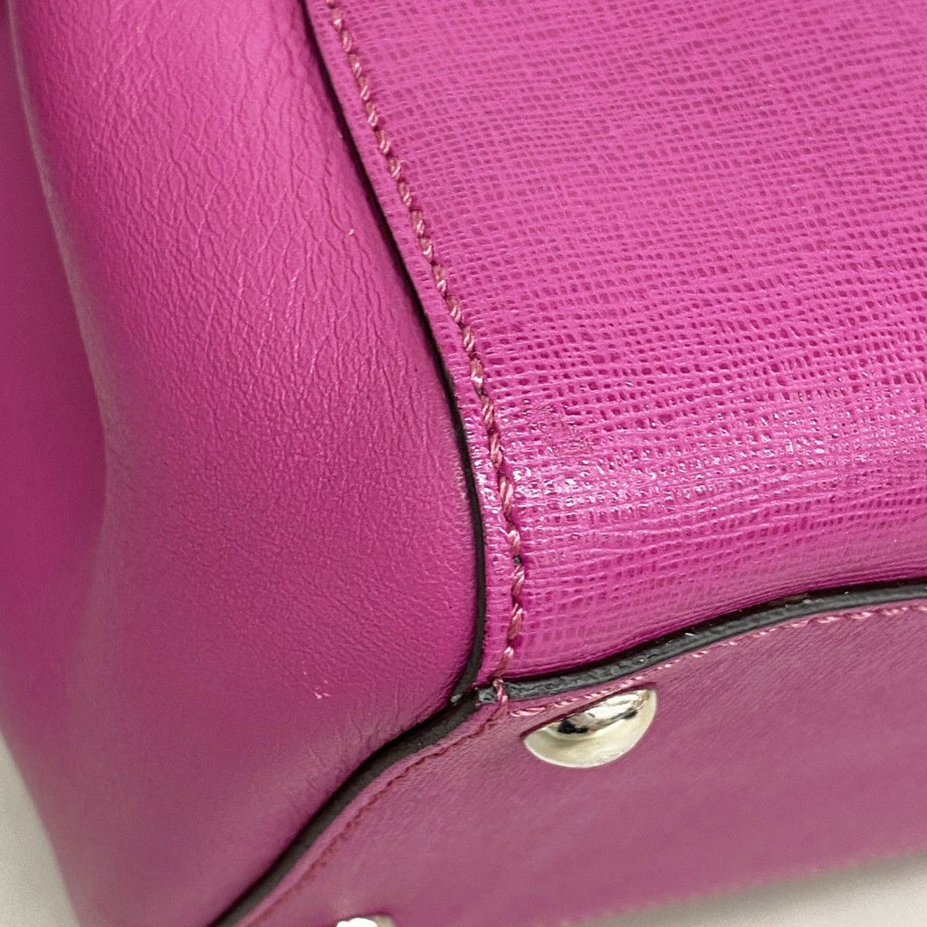 Fendi Handbag Leather Pink Silver 2-Way — view 8