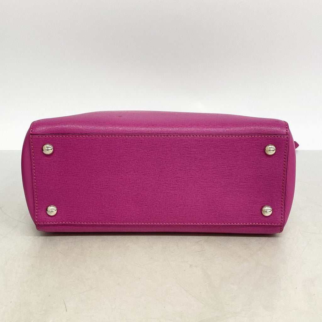 Fendi Handbag Leather Pink Silver 2-Way — view 3