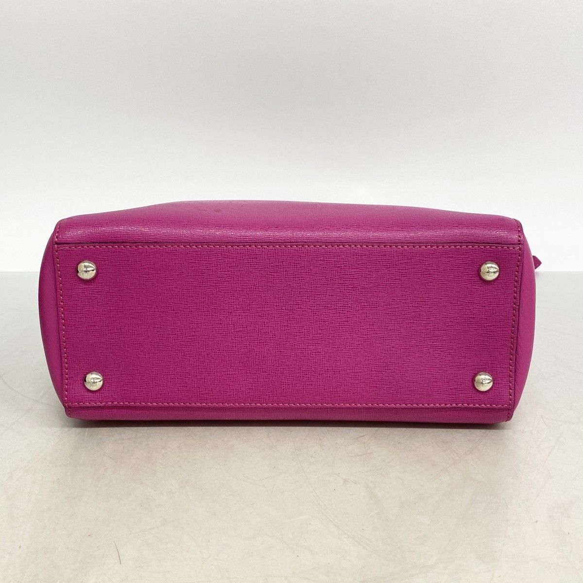 Fendi Handbag Leather Pink Silver 2-Way — view 3