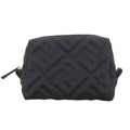 Fendi Pouch FF Embossed Nylon Black Gold