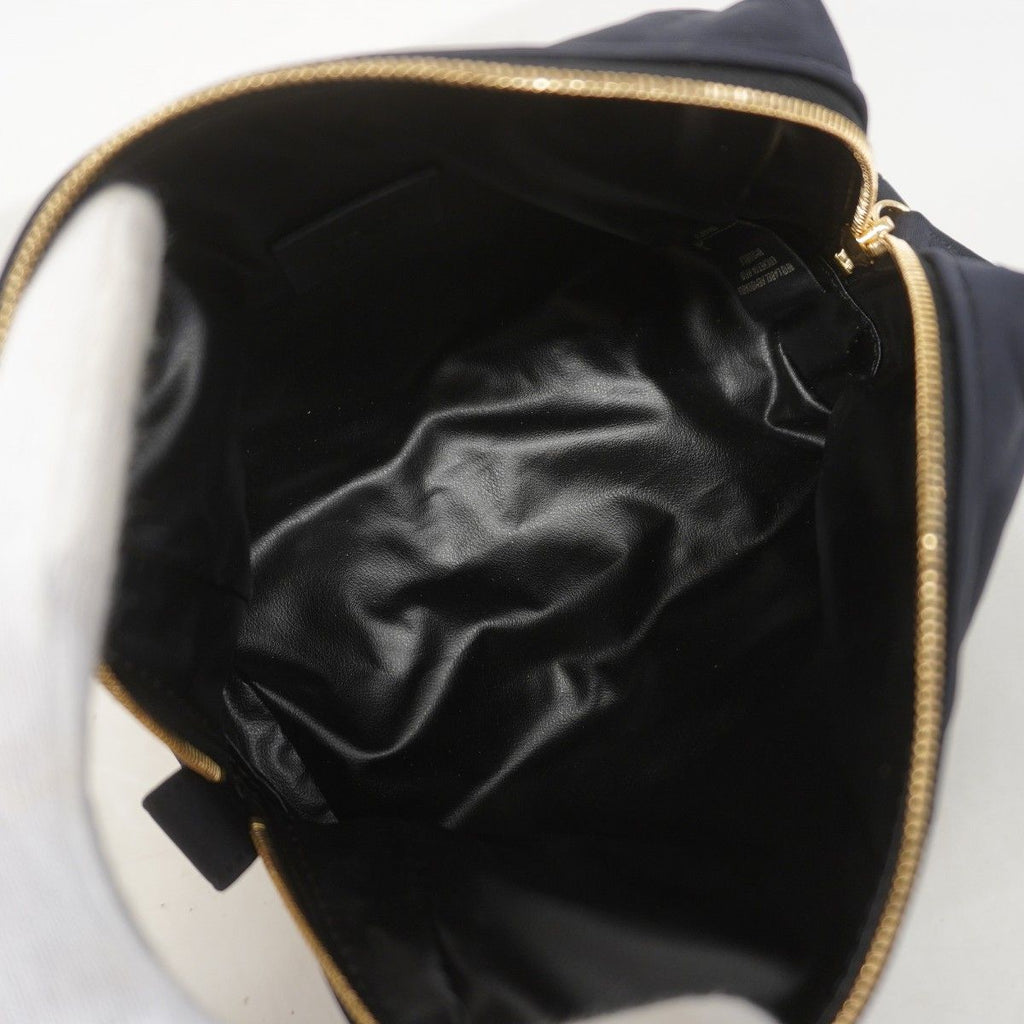 Fendi Pouch FF Embossed Nylon Black Gold — view 4