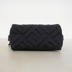 Fendi Pouch FF Embossed Nylon Black Gold — view 3