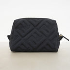 Fendi Pouch FF Embossed Nylon Black Gold — view 7