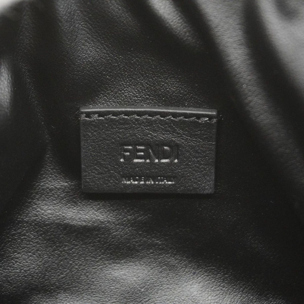 Fendi Pouch FF Embossed Nylon Black Gold — view 5