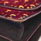 Dior Handbag Diorama Velvet Black Bordeaux Orange Silver 2-Way — view 6