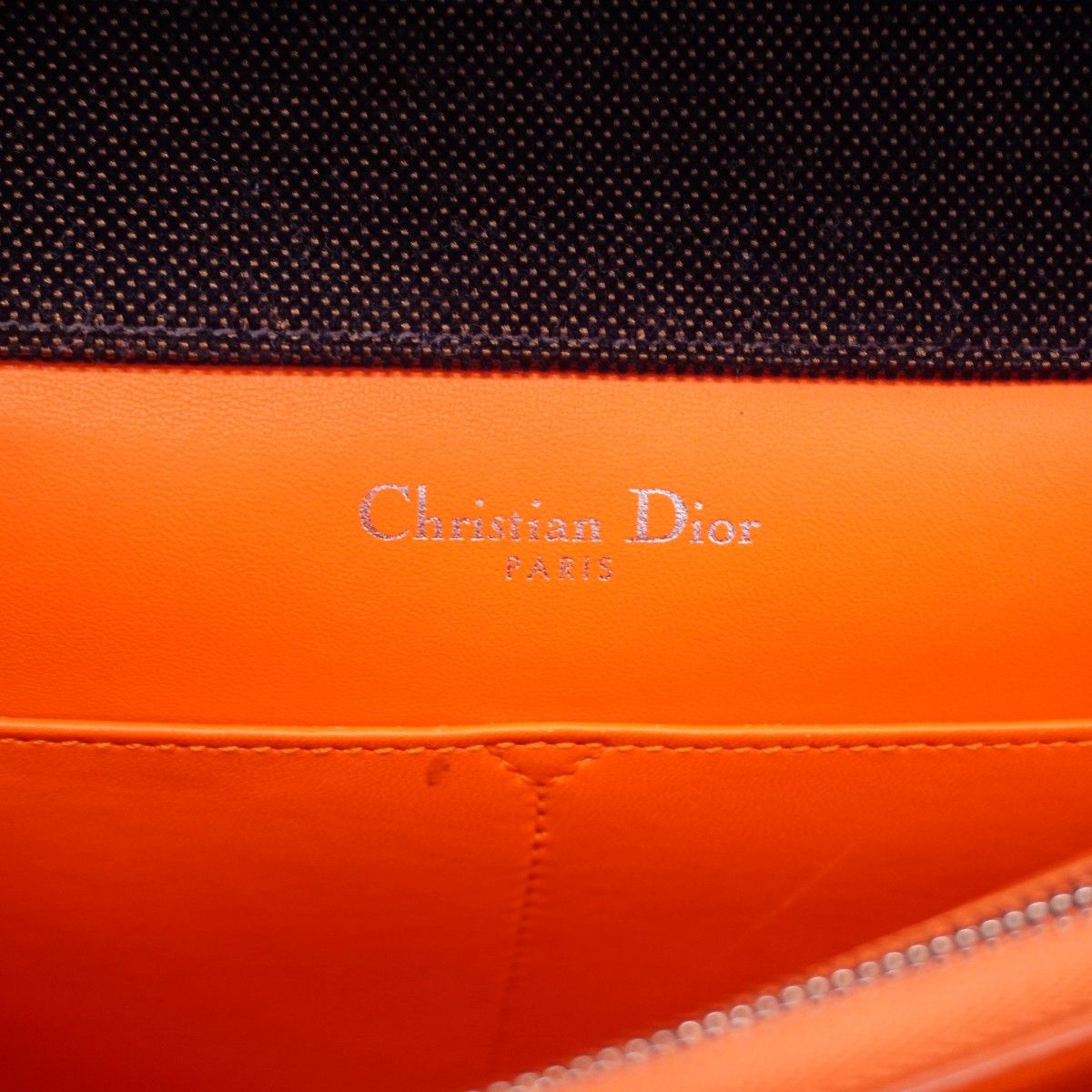 Dior Handbag Diorama Velvet Black Bordeaux Orange Silver 2-Way — view 5