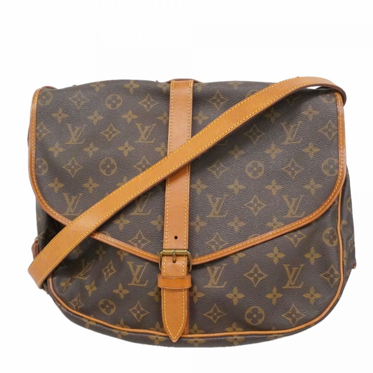 Louis Vuitton Shoulder Bag Monogram Saumur 35 Brown