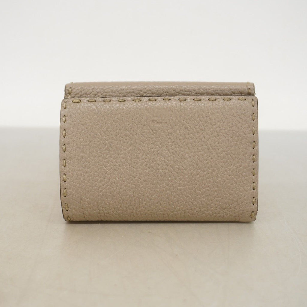 Fendi Trifold Walleteria Sell Leather Gray Ju Silver Wallet — view 7