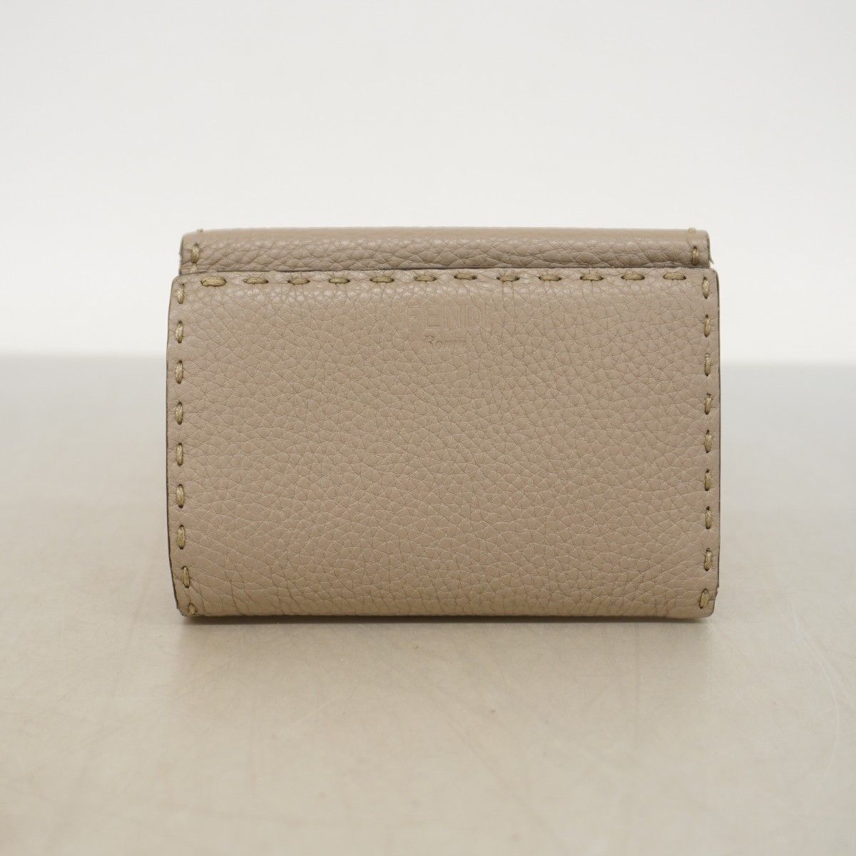 Fendi Trifold Walleteria Sell Leather Gray Ju Silver Wallet — view 7