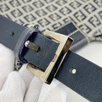 Fendi Shoulder Bag Zucchino Nylon Canvas Navy Silver — view 8