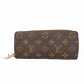 Louis Vuitton Wallet Monogram Portefeuille Clemence Brown Rose Velours
