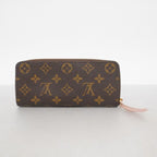 Louis Vuitton Wallet Monogram Portefeuille Clemence Brown Rose Velours — view 9