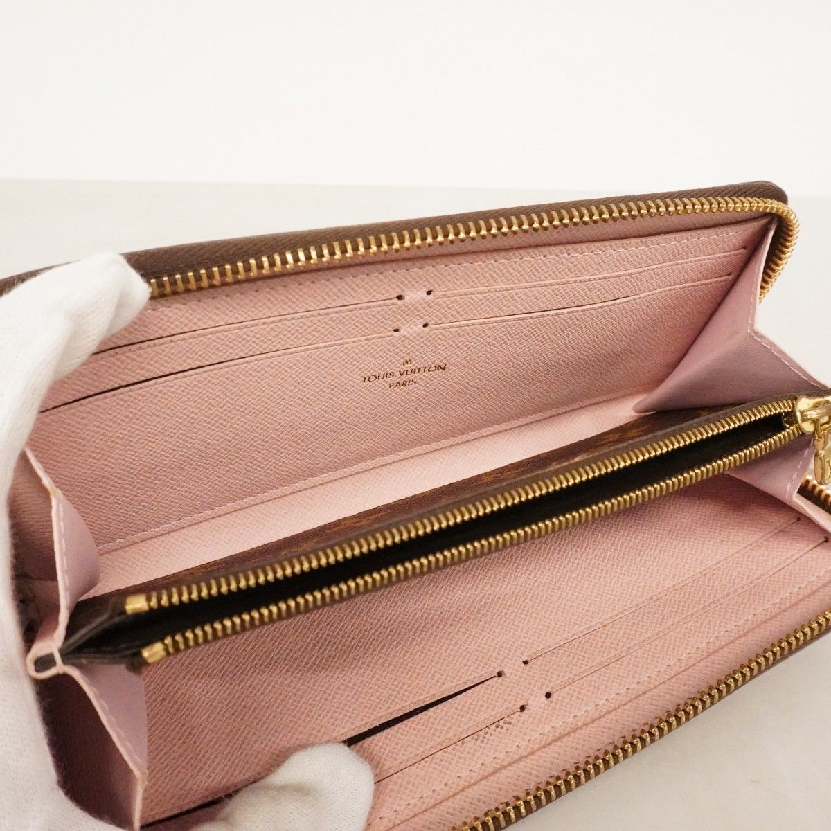 Louis Vuitton Wallet Monogram Portefeuille Clemence Brown Rose Velours — view 3